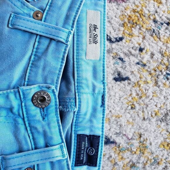 AG Adriano Goldschmied the Stilt Cigarette Leg Blue Jeans Size 27R - Picture 3 of 13